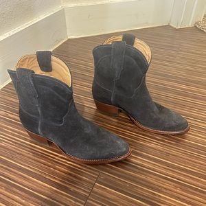 Tecovas Lucy Boots in Navy Suede